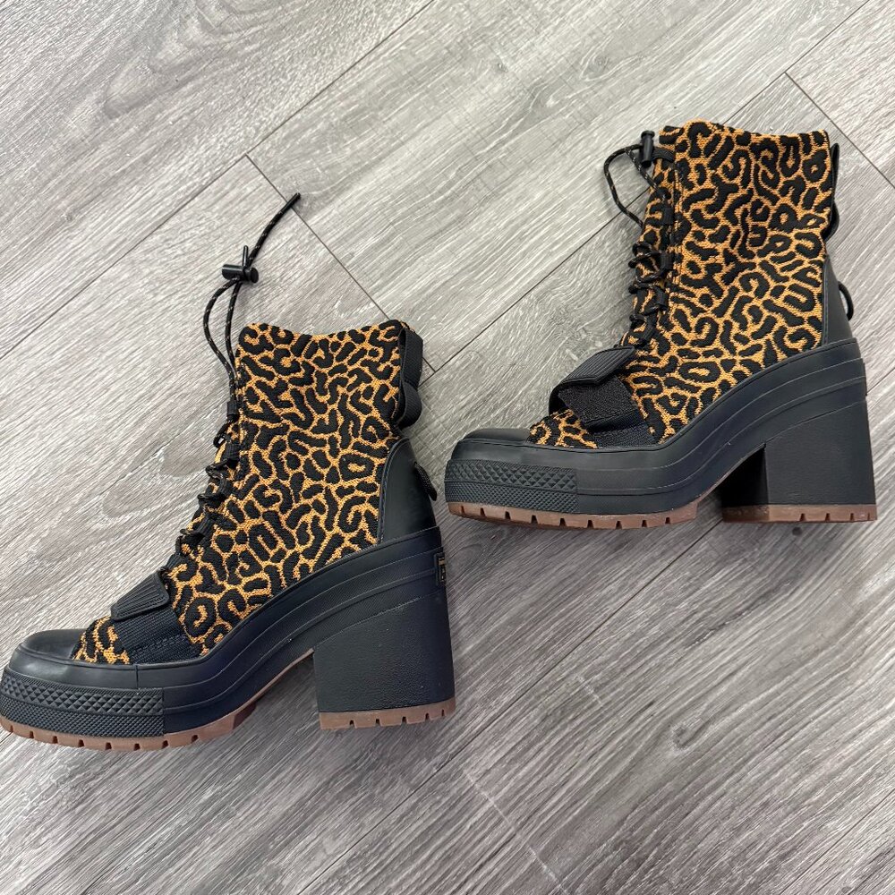 Converse Mesh Utility Chuck Taylor All Star GR 82 Leopard Boots Women Sz 7